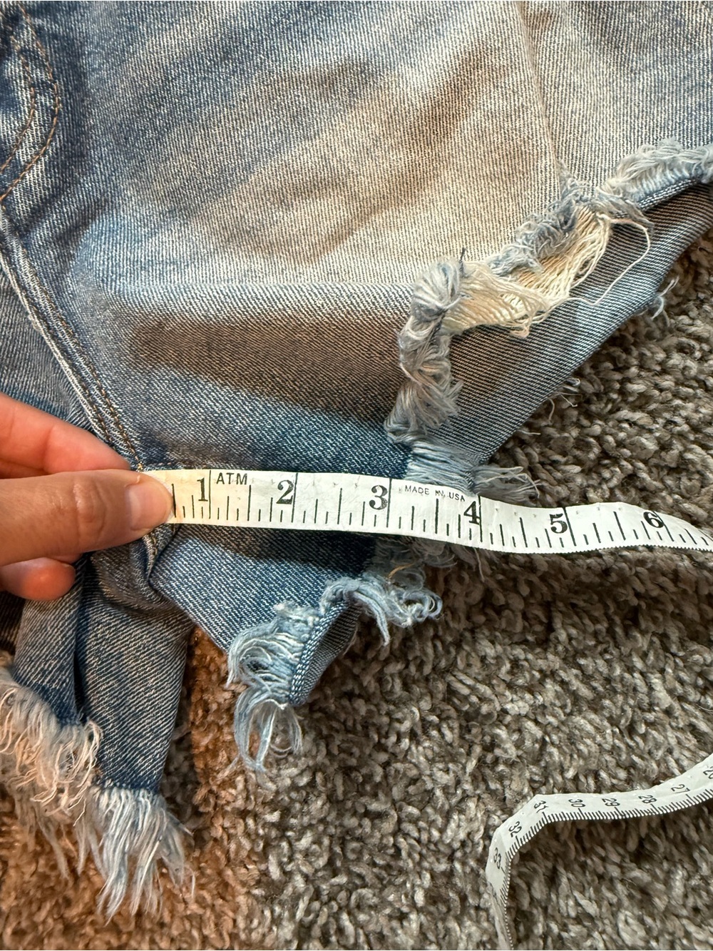 Vigoss Light Blue Distressed Denim Cutoff Shorts - Picture 5 of 5